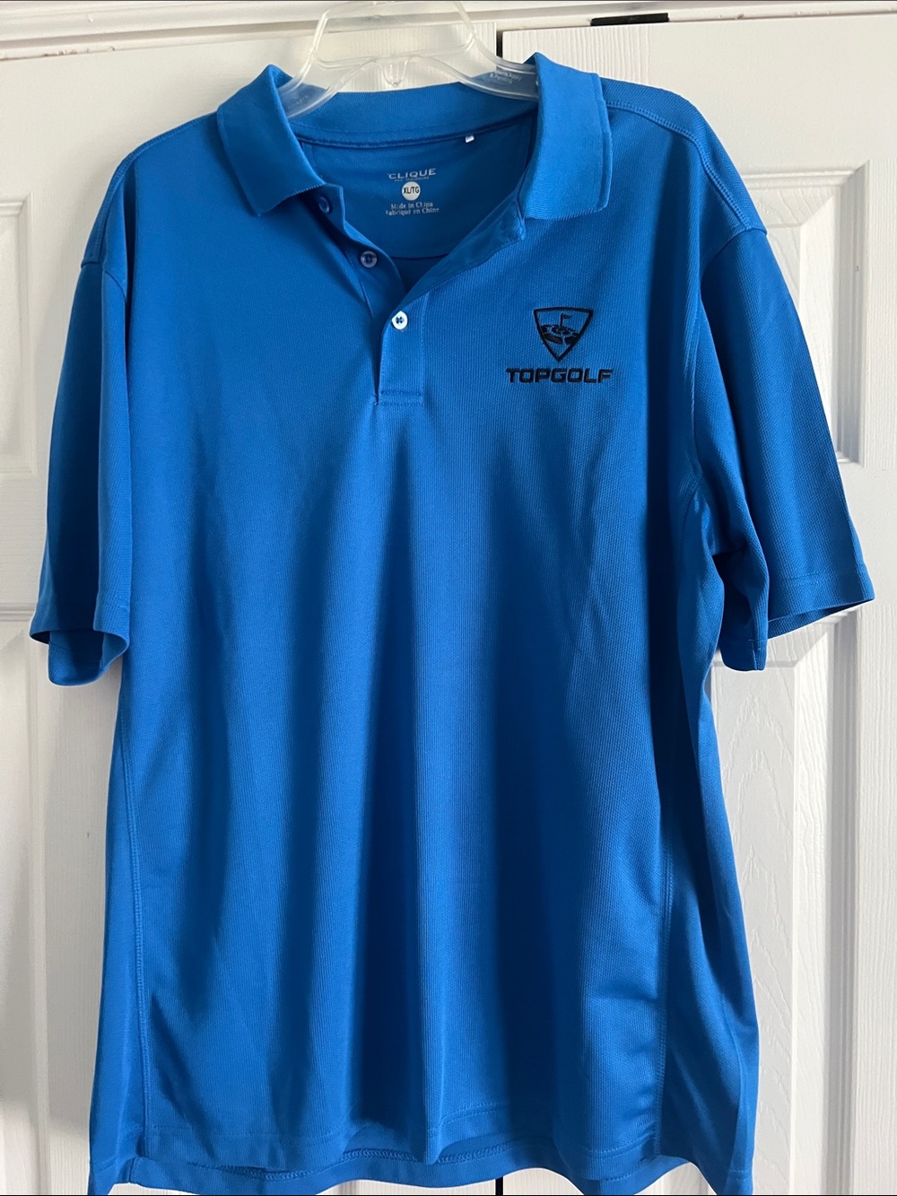 Men’s Blue Performance Polo Shirt Top Golf